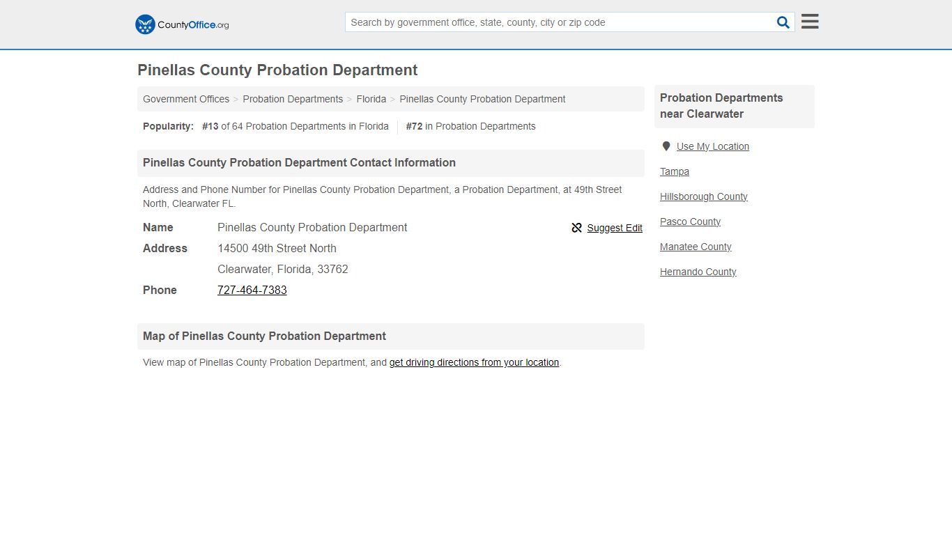 Pinellas County Probation Department
